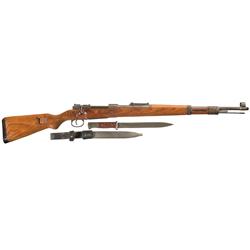 Desirable Gustloffe-Werke "bcd" Code Late War Nazi 1945 Dated Model 98K Bolt Action Rifle with Bayon