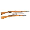 Image 1 : Two European Bolt Action Rifles -A) Dutch Hembrug Model 95 Rifle with Bayonet   B) Hungarian Mode