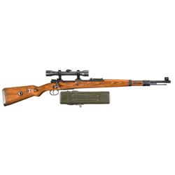 Exceptional Mint WWII Nazi K98 Single Claw Mount Sniper Rifle with Matching Serialized Scope Assembl