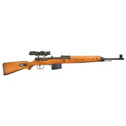 WWII Gustloff-Werke "bcd" Code G43 Semi-Automatic Sniper Rifle with ZF-4 Scope and Mount