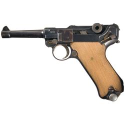 World War I DWM Model 1914 Military Luger Semi-Automatic Pistol Dated 1918