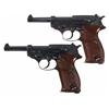 Image 1 : Two Nazi World War II P-38 Semi-Automatic Pistols -A) Walther "ac44" Code P-38 Pistol   B) Mauser