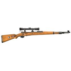 Exceptional WWII Nazi Mauser K98 Turret Sniper Rifle with Matching Scope