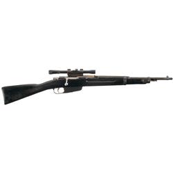 Unique WWII Italian Carcano Model 38 Bolt Action Carbine, Documented, from the Same Klein's Sporting