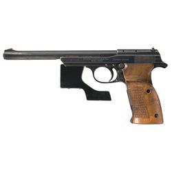 Pre-War Walther Olympia Semi-Automatic Target Pistol with Extra Magazine and Frame Weight
