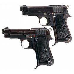 Collector's Lot of Two Beretta Model 1934 Semi-Automatic Pistols -A) Rare Beretta Model 1934 Blank S
