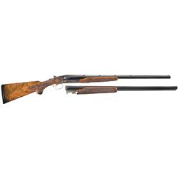 Exceptional Winchester Model 21 Grand American Two Barrel Set Double Barrel Shotgun with Case and Wi