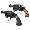 Image 1 : Two Colt Double Action Revolvers -A) Colt Agent Double Action Revolver   B) Colt Bankers Special 