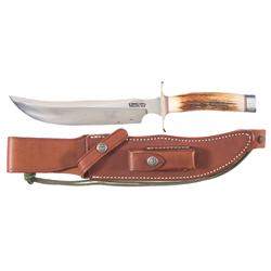Randall Made/ Randall Knife Society RKS-4 Model 4-8 Fighting Knife with Sheath