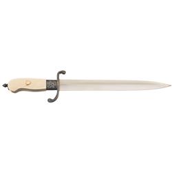 Engraved and Inlaid Ronald A. Frazier Dagger with Ivory Handle