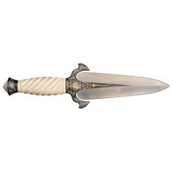 Exquisite Curt Erickson and Julie Warenski-Erickson Gold and Silver Inlaid Dagger with Ivory Handle