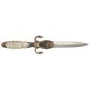 Image 1 : Magnificent Gary R. Blanchard Gold Plated Engraved Dagger with Stag Handle