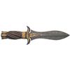 Image 1 : Outstanding Engraved and Gold Plated Jim Ence Damascus Dagger