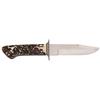 Image 1 : Herman J. Schneider Knife with Stag Scales and Spectacular Rose Blossom Engraving