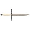 Image 1 : Cris W. Dahl Gold Inlaid Damascus Dagger with Ivory Handle