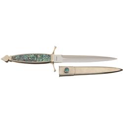 C. Gray Taylor Dagger with Abalone Handle and Sheath