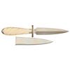 Image 1 : Legendary Knifemaker Buster Warenski Gold Inlaid Dagger with Ivory Handle and Sheath