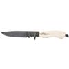 Image 1 : Ronald A. Frazier Damascus Knife with Scrimshaw Ivory Handle