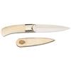 Image 1 : Gold Plated Engraved Jim Ence Boot Knife with Ivory Scales and Sheath