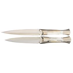 Pair of Jim Ence Daggers with Pearl Scales