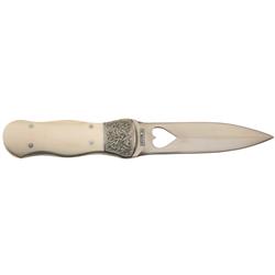 R. Mecchi Boot Knife with Ivory Scales and Gary R. Blanchard Engraving