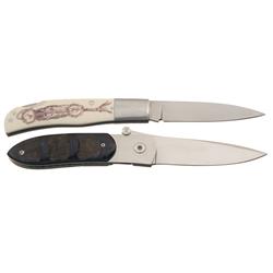 Two Mel Pardue Folding Knives