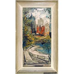 George Schwacha, City Vista, Oil Painting