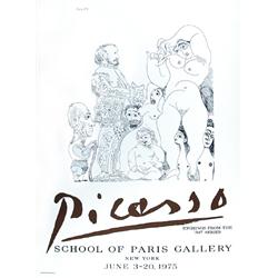 Pablo Picasso, School of Paris Gallery, Poster