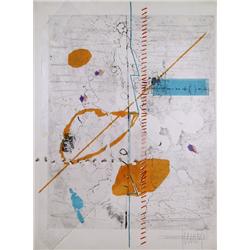 Bimal Banerjee, Her handkerchief lost, Etching