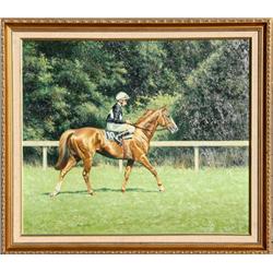 Roy Miller, Lanfranco - Steve Cauthen, Oil Painting 