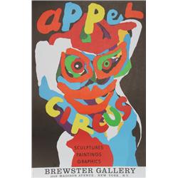 Karel Appel, Cirque at Brewster Gallery, Poster
