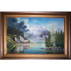 Bill Alexander, Mountain Scene, Oil Painting