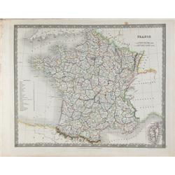 John Dower, Map of France, Engraving