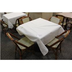 34 Red Chairs, 21 Wood Chairs, 8 Tables