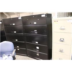Black 5 Drw. Lateral File Cabinet