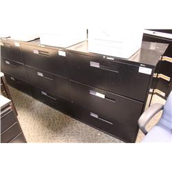 Black 3 Drw. Lateral File Cabinet