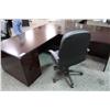 Image 2 : Mahogany L-Shaped Executive Desk