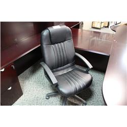 Black Leather Hiback Executive Chair (S1)