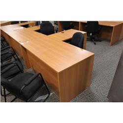 Cherry L-Shaped Desk
