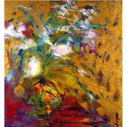 Anne Boysen, Cynthia’s Flowers, Signed Canvas Print