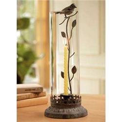 Bird On Branch Hurrican Candleholder