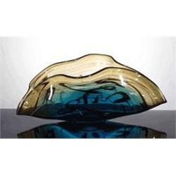 Rare Art Glass Curved Plate