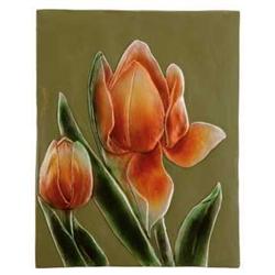 Orange Tulip Wall Plaque
