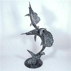 Sailfish Pair Bronze Sculpture
