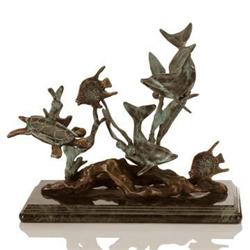 Dolphin & Sealife Bronze Sculpture