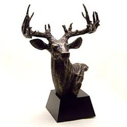 Mule Deer Bust Bronze Sculpture