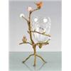 Image 1 : CRYSTAL CANDLEHOLDER ON BRASS BRANCH