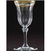 Image 1 : SET OF 6 CRYSTAL FLUTE GLASSES - GOLD & WHITE