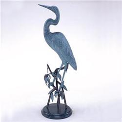 Crane Bronze Sculpture