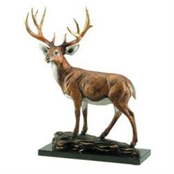 White Tail Deer Bronze Sculpture